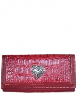 Designer Inspired Leather Wallet LC1008 red